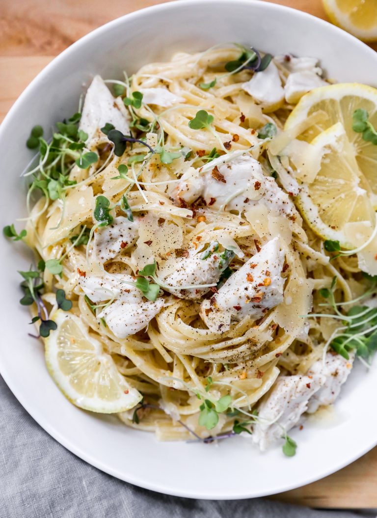 Lemon Cream Linguine with Crab - Yes to Yolks