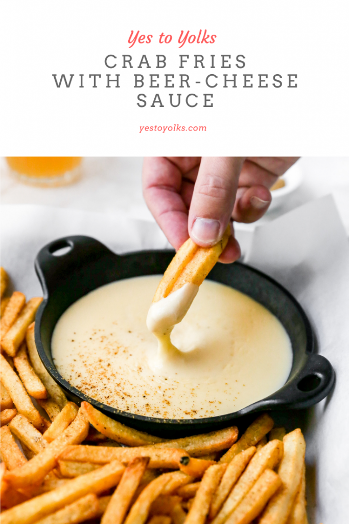 Crab Fries with Beer-Cheese Sauce