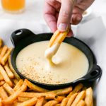 Crab Fries with Beer-Cheese Sauce