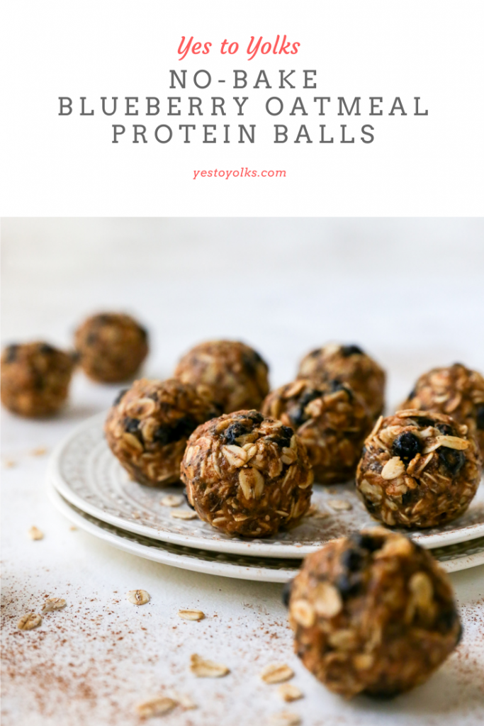 No-Bake Blueberry Oatmeal Protein Balls
