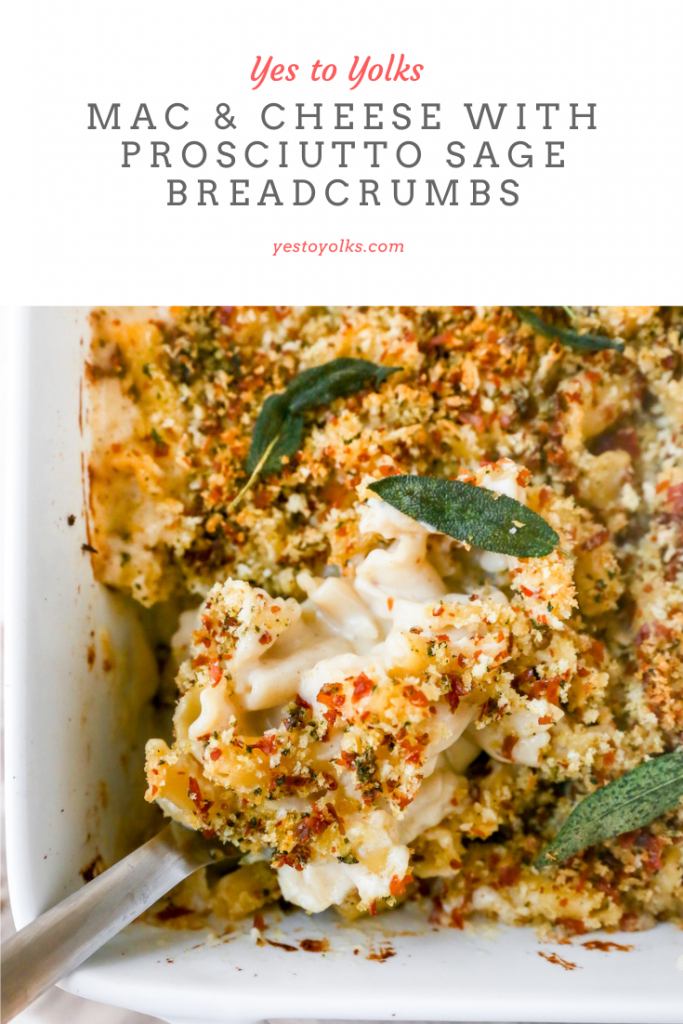 Mac & Cheese With Prosciutto Sage Breadcrumbs