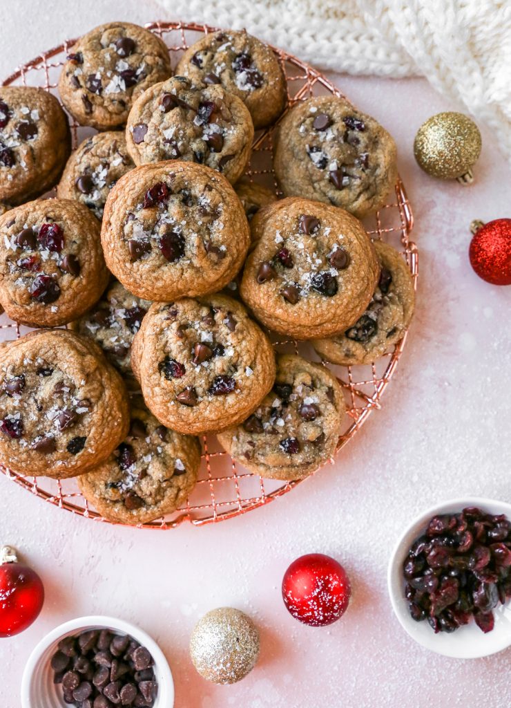 Brown Butter Chocolate Chip Cookies with Orange & Cranberries