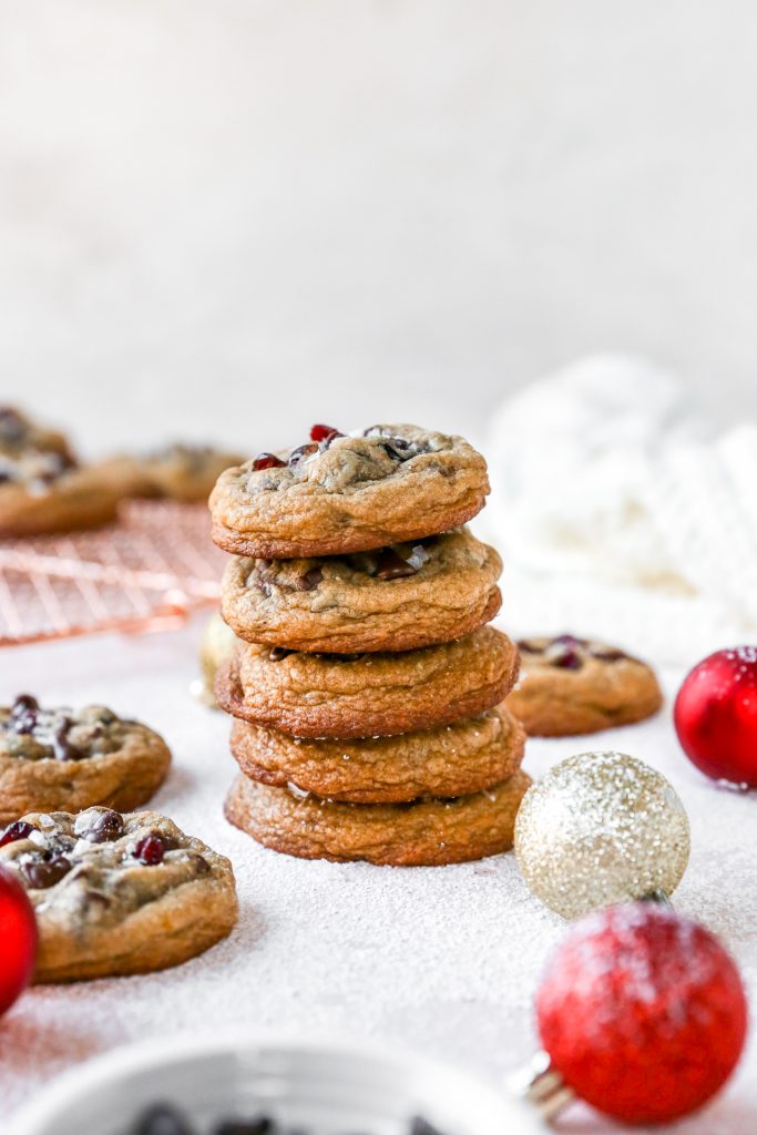 Brown Butter Chocolate Chip Cookies with Orange & Cranberries