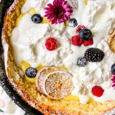 Dutch Baby Pancake with Lemon and Powdered Sugar - AngelaLynne