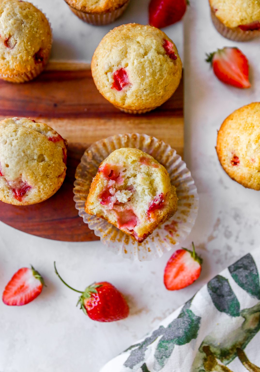 Fresh Strawberry Muffins - Yes to Yolks