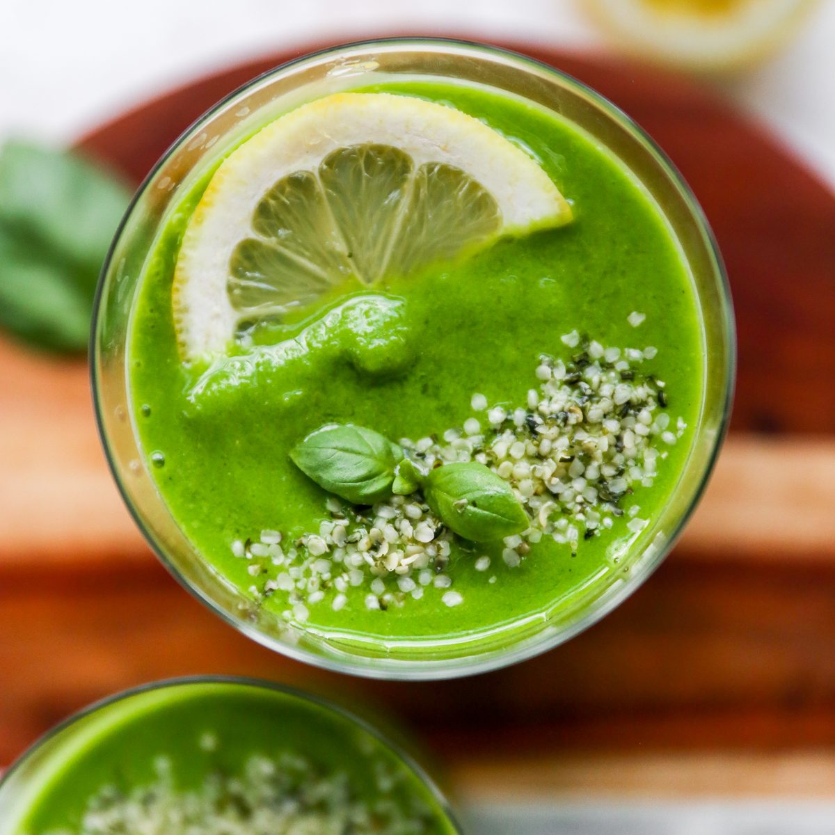 Lemon Basil Green Smoothie - Yes to Yolks