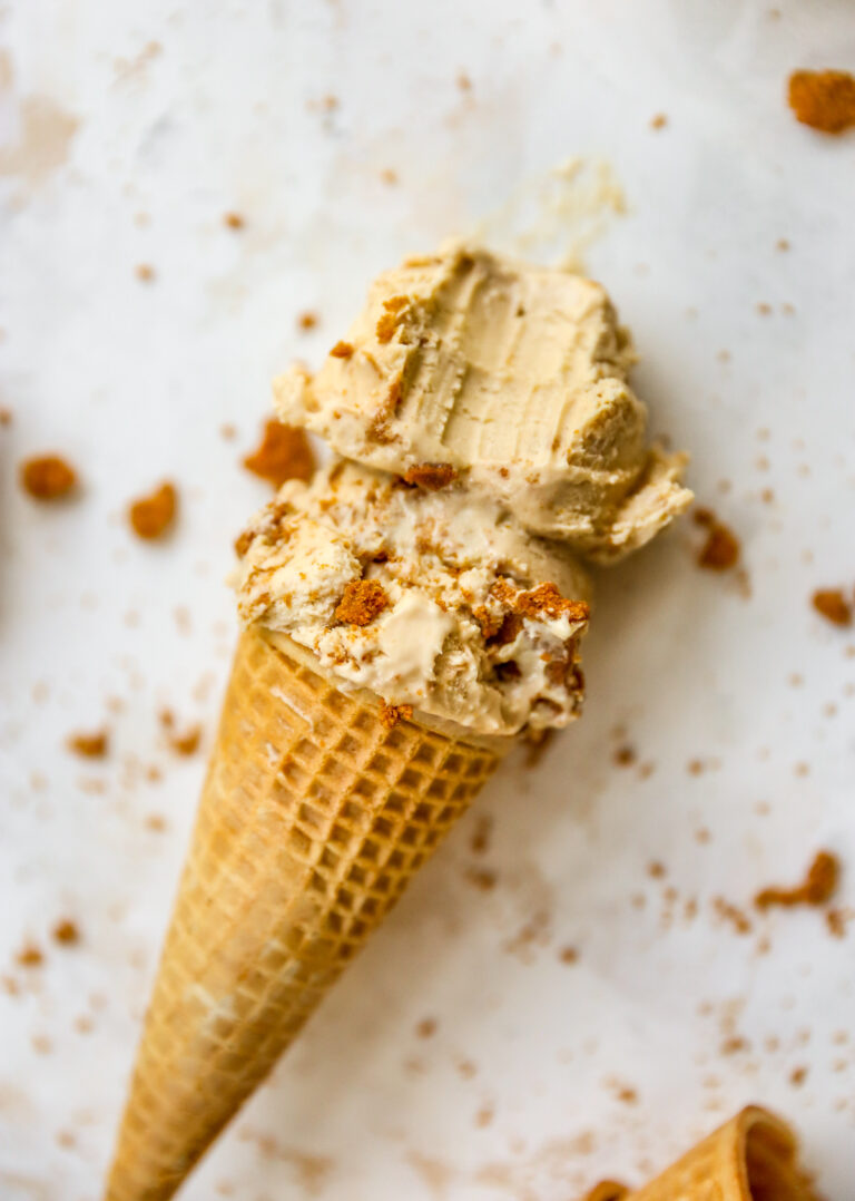 No-Churn Cookie Butter Ice Cream - Yes to Yolks