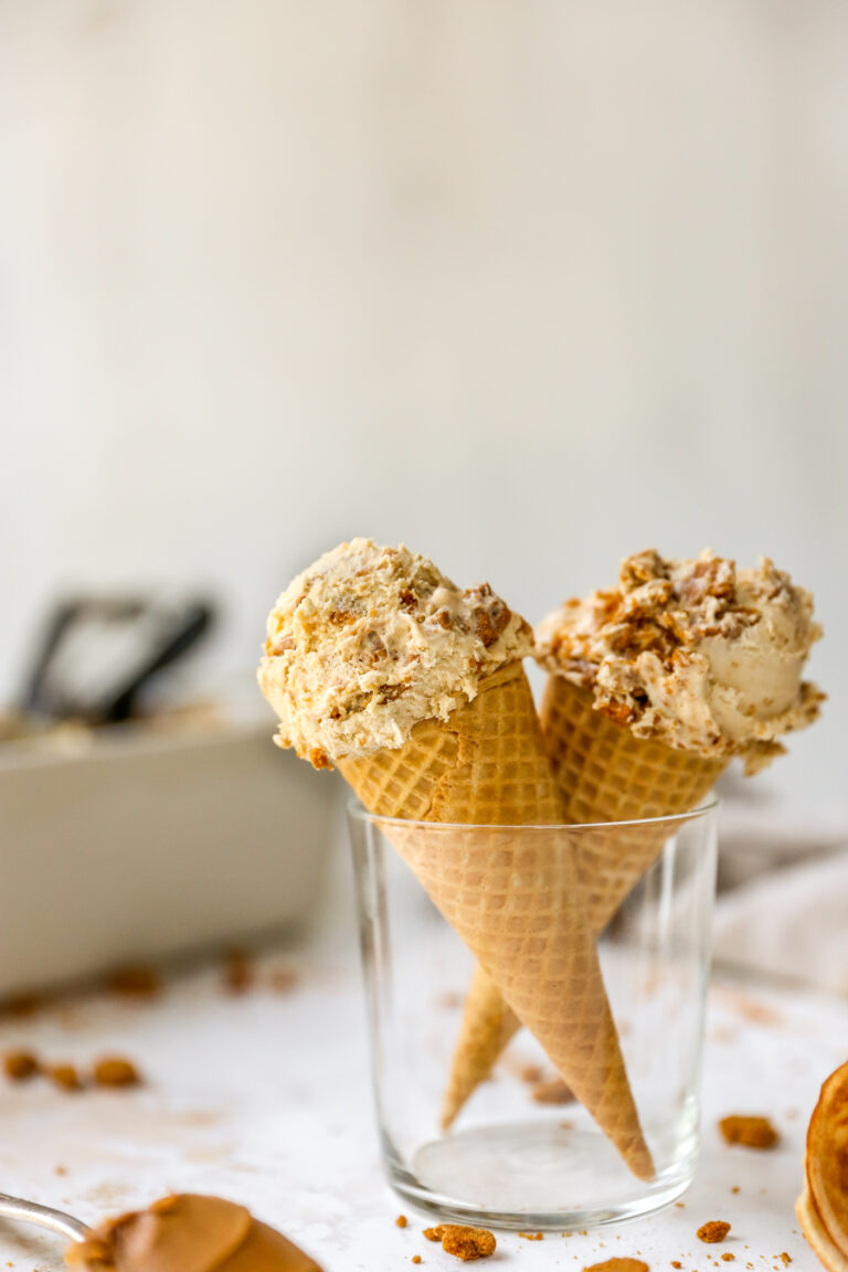 No-Churn Cookie Butter Ice Cream - Yes to Yolks