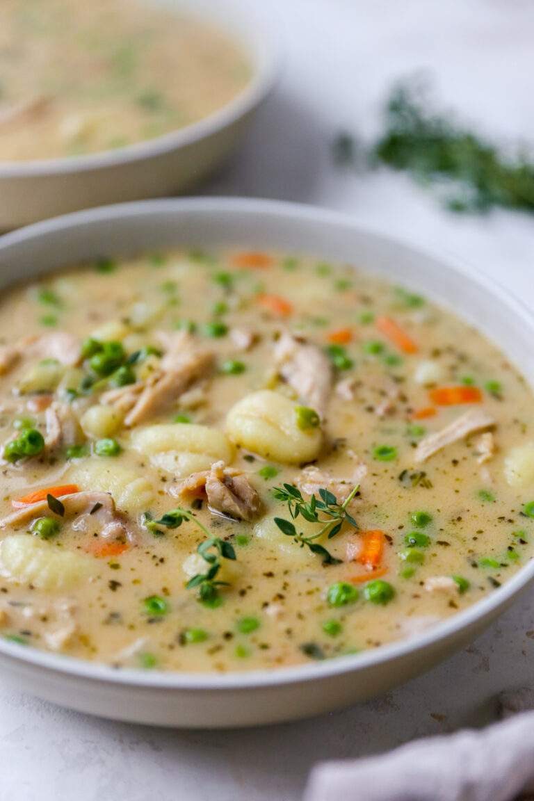 Creamy Chicken & Gnocchi Soup - Yes to Yolks