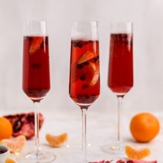 Pomegranate Clementine Champagne Spritzers