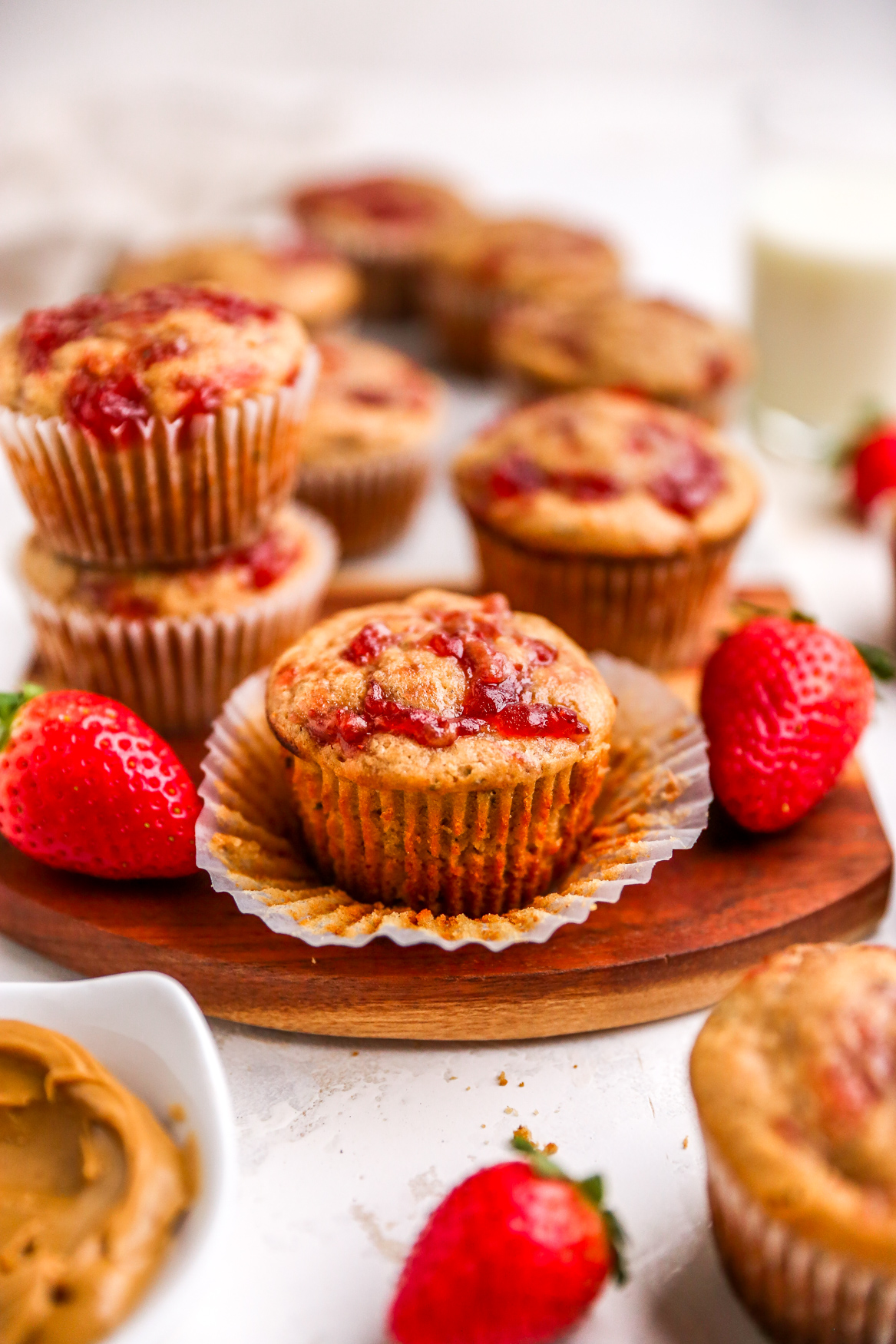 Peanut Butter &amp; Jelly Muffins - Yes to Yolks