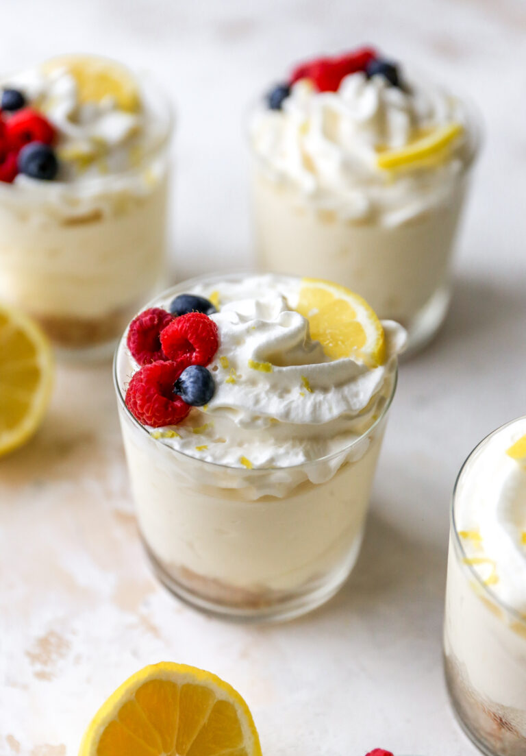 No-Bake Lemon Cheesecake Cups - Yes to Yolks