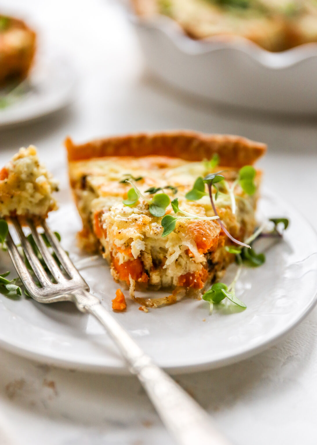 Sweet Potato & Goat Cheese Quiche - Yes to Yolks