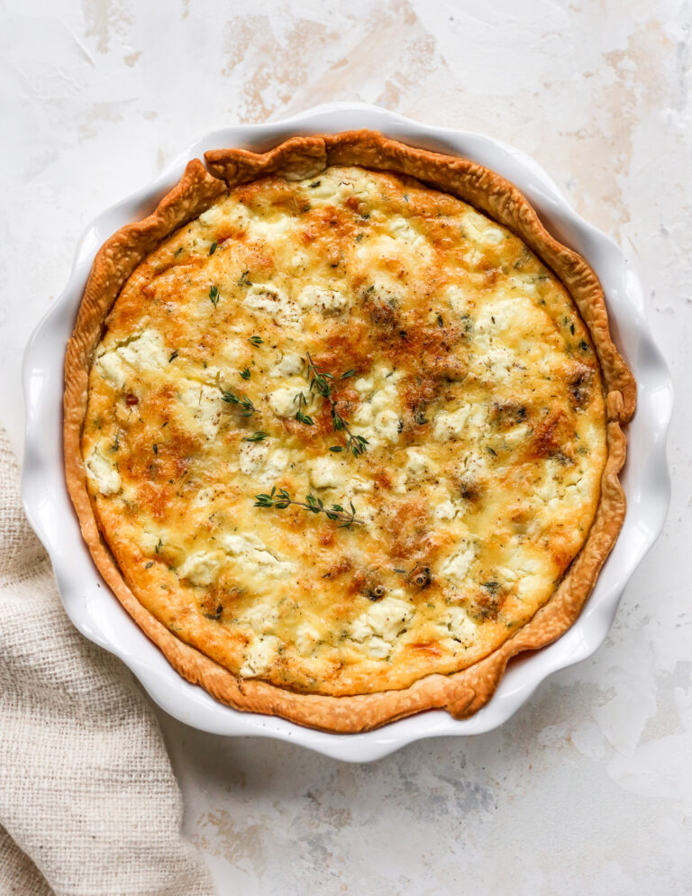 Sweet Potato & Goat Cheese Quiche - Yes to Yolks