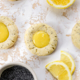Lemon Poppy Seed Thumbprint Cookies