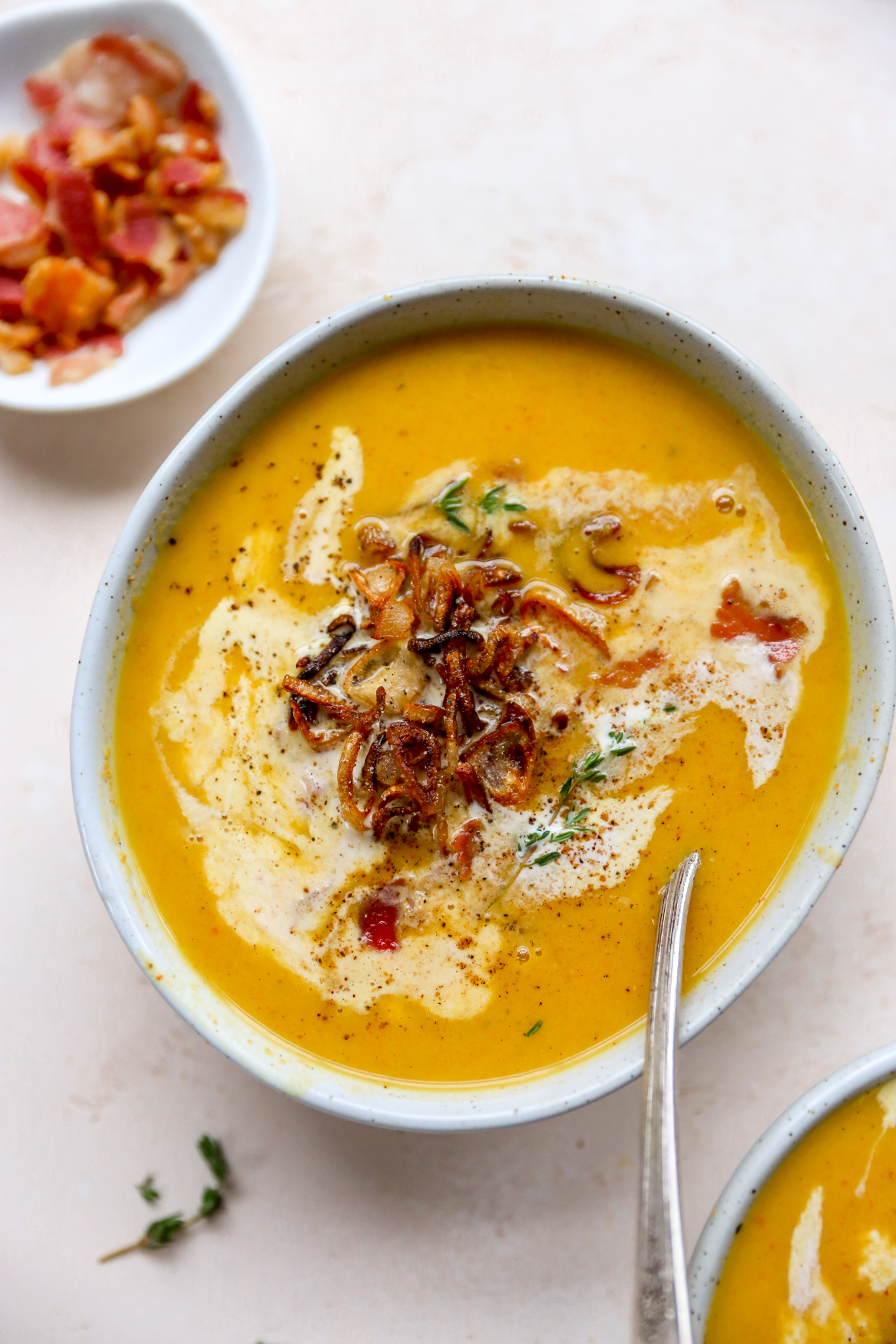 Roasted Carrot Soup With Crispy Shallots Recipe