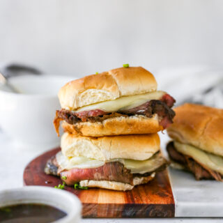 The BEST French Dip Sandwiches with Garlic Aioli