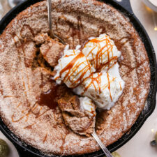 Caramel Apple Cast Iron Skillet Cookie - What Molly Made