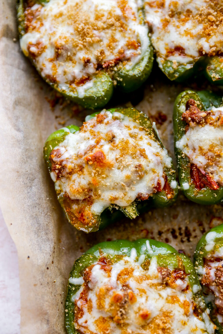 Bolognese Stuffed Peppers - Yes To Yolks