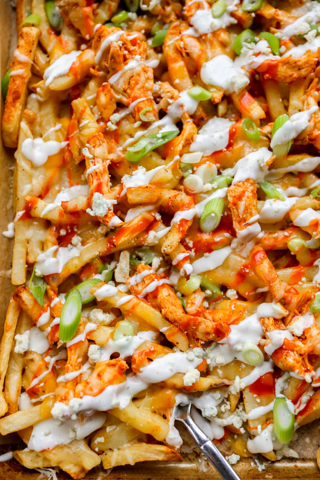 Buffalo Chicken Ranch Cheese Fries - Yes to Yolks