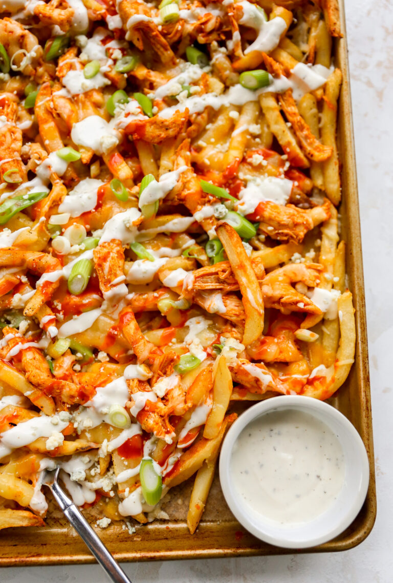 Buffalo Chicken Ranch Cheese Fries - Yes to Yolks