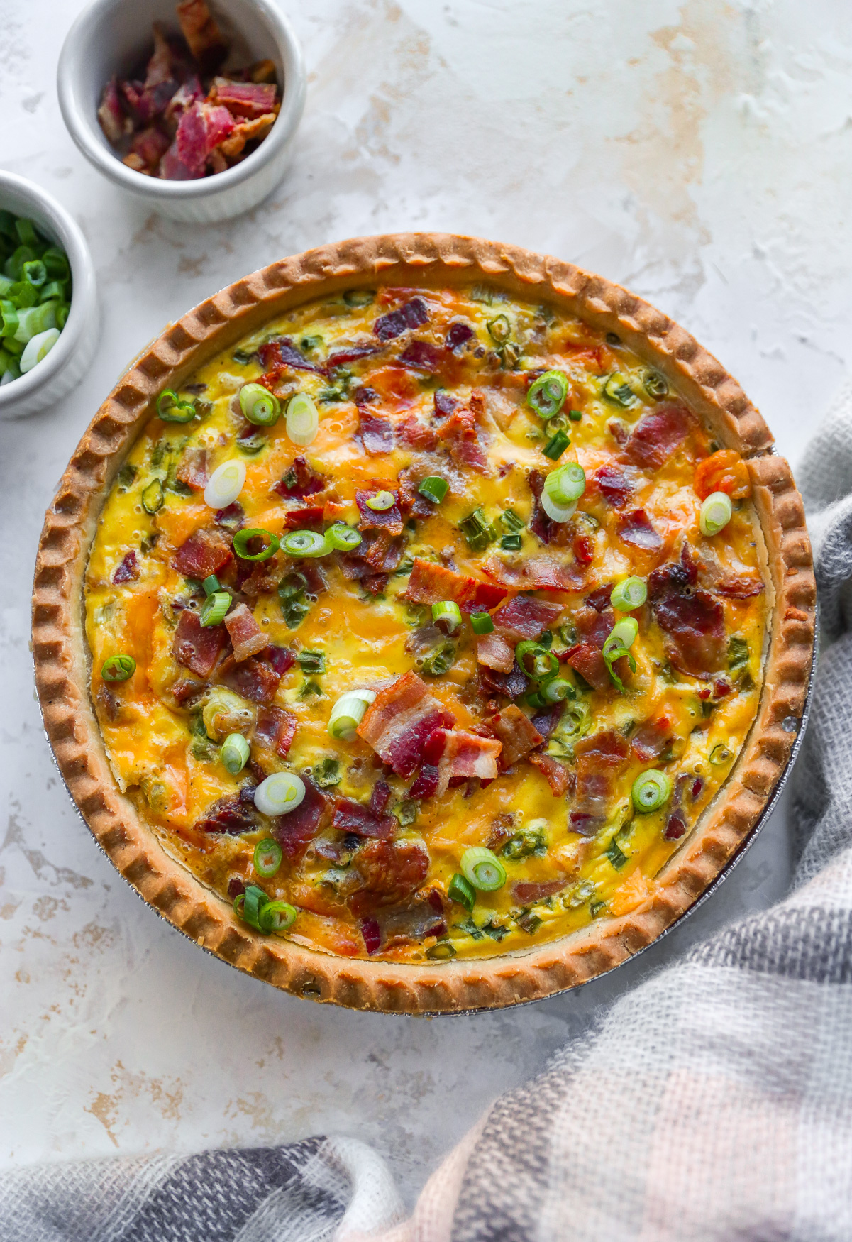 Loaded Baked Potato Quiche - Yes to Yolks